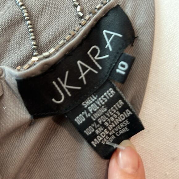 NEW J Kara Beaded Overlay Gown Formal  Women’s Dress 10‎ Cruise Cocktail Wedding - Picture 14 of 16